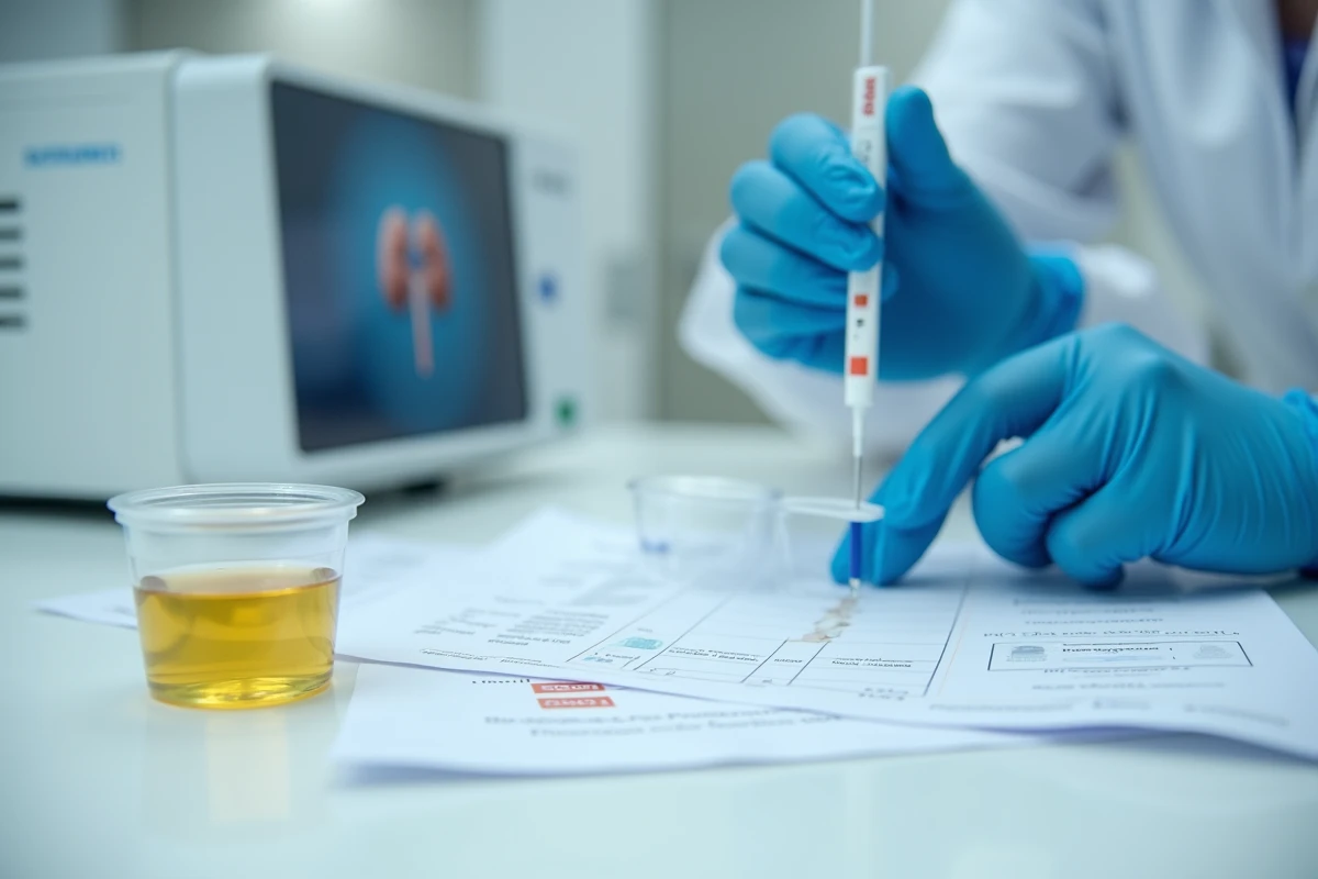 Analyse d'urine en laboratoire pour détecter la microalbuminurie pendant la grossesse