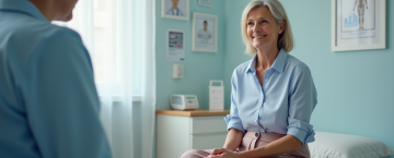 Femme d'âge moyen lors d'une consultation médicale