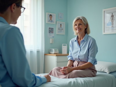 Femme d'âge moyen lors d'une consultation médicale
