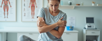 Femme en consultation médicale dans une clinique moderne