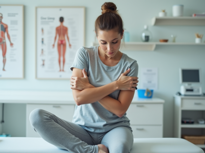 Femme en consultation médicale dans une clinique moderne