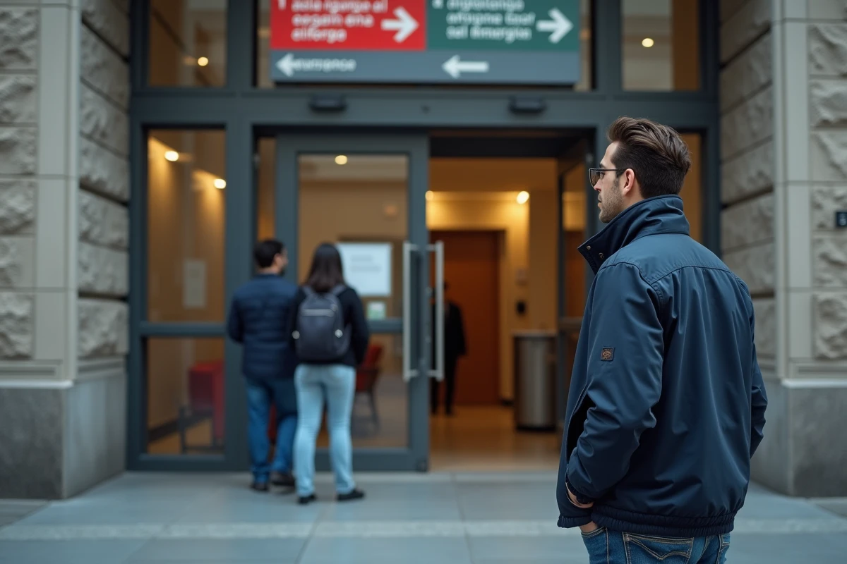 Jeune homme devant l