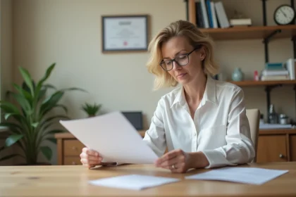 Medecin generaliste en consultation dans son bureau